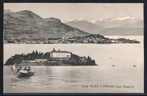 AK Isola Madre, Gesamtansicht mit Pallanza und Lago Maggiore