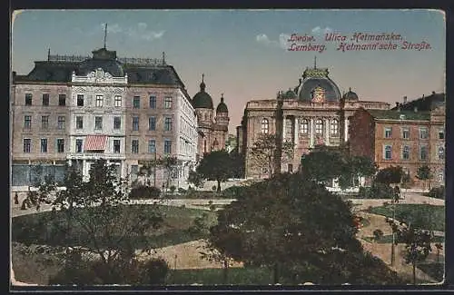 AK Lemberg-Lwow, Ulica Hetmanska, Hetmannsche Strasse