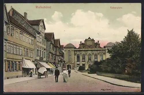 AK Wolfenbüttel, Partie am Kaiserplatz