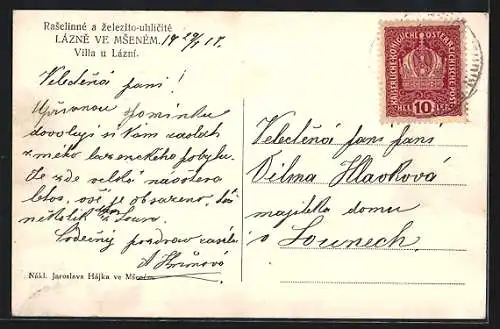 AK Lazne Msene, Villa u Lazni, Raselinne a zelezito-uhlicite