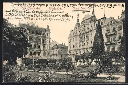 AK Marienbad, Hôtel Egerländer & Grand Hôtel Ott