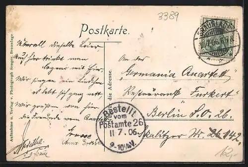 AK Braunlage /Harz, Gasthof Waldmühle mit Strasse