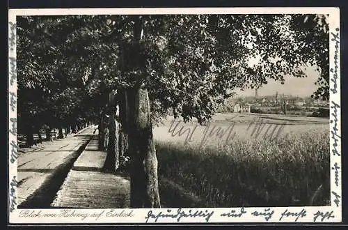 AK Einbeck, Blick vom Hubeweg auf die Ortschaft