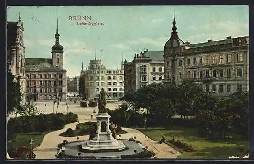 AK Brünn / Brno, Namesti, Pomnik, Lazansky-Platz, Denkmal Kaiser Josefs II.