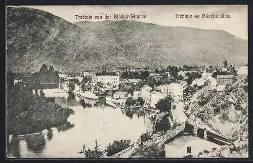 AK Trebinje, Blick von der Bileker Strasse / sa Bilecke ulice