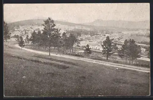 AK Slatoust, Blick auf die Stadt und umliegende Landschaft