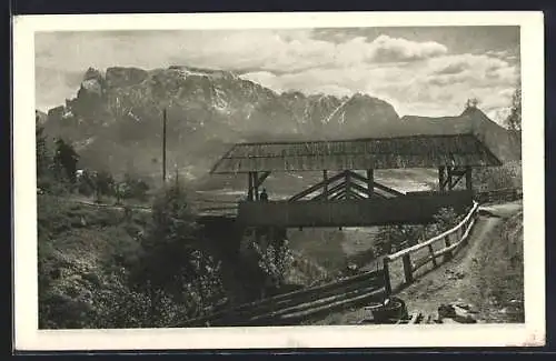 AK Bolzano, Ponte sul Finsterbach verso lo Sciliar