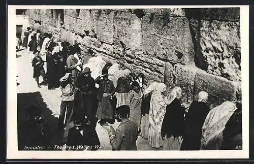AK Jerusalem, Jüdische Frauen an der Klagemauer