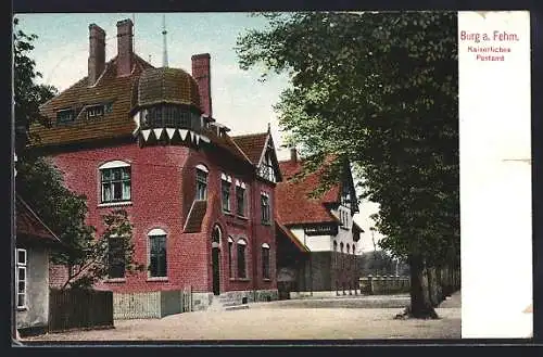 AK Burg a. Fehm., Strassenpartie an der kaiserl. Post