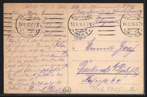 AK Alt-Frankfurt, Strassenpartie am Rathaus