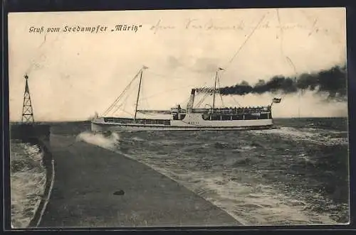 AK Passagierschiff Müritz an der Mole