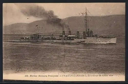 AK Torpilleur de haute mer Francis-Garnier, Marine Militaire Francais, Kriegsschiff