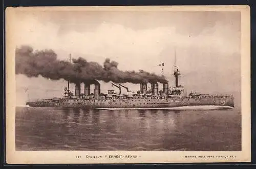 AK Croiseur Ernest-Renan, Marine Militaire Francaise, Kriegsschiff