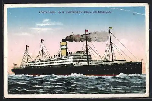 AK Passagierschiff SS Amsterdam, Holl. Amerikalijn