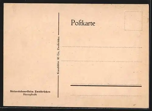 AK Zweibrücken, Das Melanchthon-Heim in der Herzogstrasse