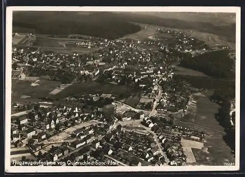 AK Quierschied /Saar-Pfalz, Gesamtansicht vom Flugzeug aus