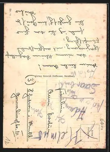 AK Saarbrücken, strasse mit Strassenbahnen