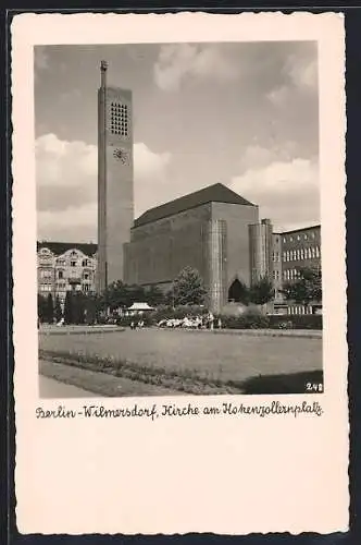 AK Berlin-Wilmersdorf, Kirche am Hohenzollernplatz