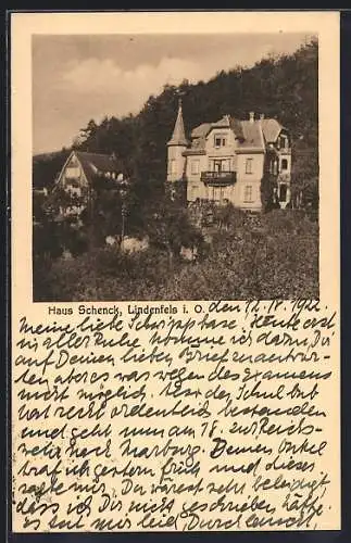 AK Lindenfels, Die Villa Haus Schenck