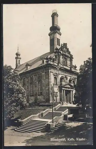 AK Blieskastel, Blick zur Kath. Kirche