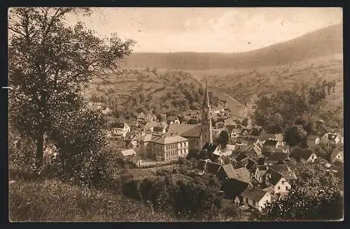 AK Weidenthal, Ansicht mit der Prot. Kirche