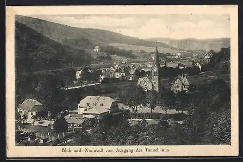 AK Nachrodt, Ansicht vom Ausgang des Tunnels aus