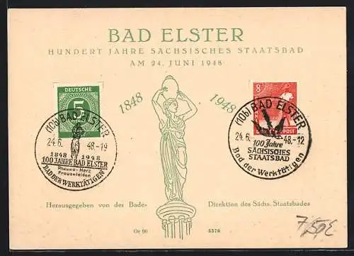 AK Bad Elster, Hundert Jahre Sächsisches Staatsbad 1948