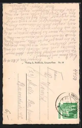 AK Lingen /Ems, Partie am Rathaus