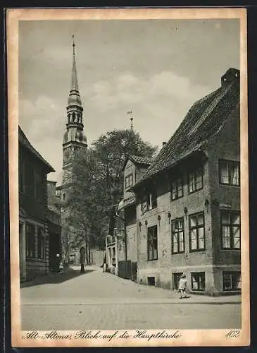 AK Hamburg-Altona, Blick auf die Hauptkirche