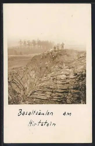 Foto-AK Jöhstadt i. Erzg., Basaltsäulen am Hirtstein