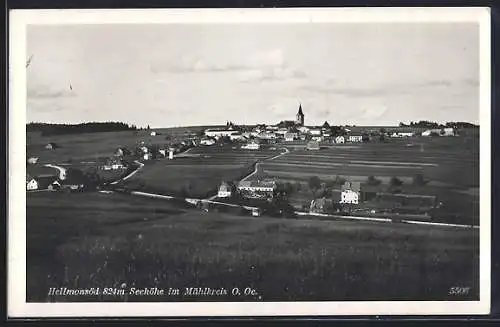 AK Hellmonsödt im Mühlkreis, Ortsansicht aus der Ferne