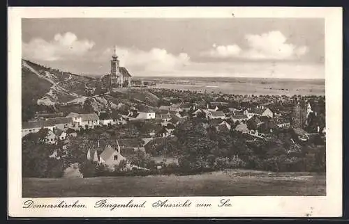 AK Donnerskirchen im Burgenland, Gesamtansicht zum See