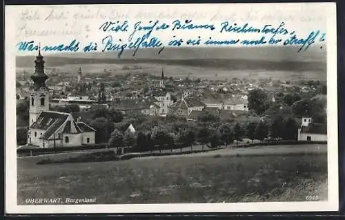 AK Oberwart /Burgenland, Blick über die Dächer