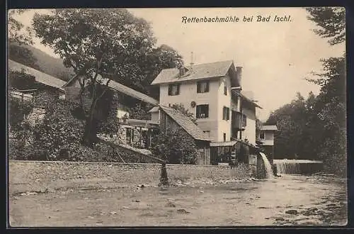 AK Bad Ischl, Blick auf die Rettenbachmühle