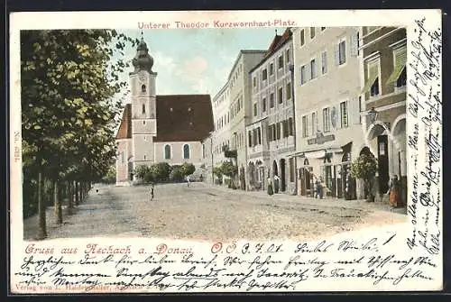 AK Aschach / Donau, Unterer Theodor Kurzwernhart-Platz