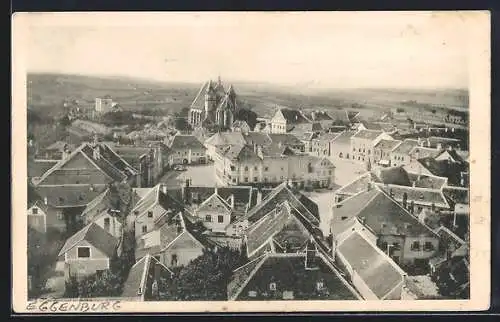 AK Eggenburg, Teilansicht aus der Vogelschau