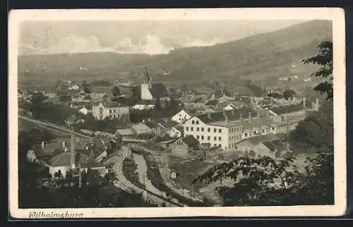 AK Wilhelmsburg, Teilansicht aus der Vogelschau