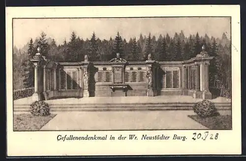 AK Wr.-Neustadt, Gefallenendenkmal in der Burg