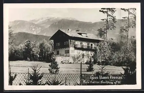 AK Rams, Hotel Haus Rams, Ansicht mit den Bergen