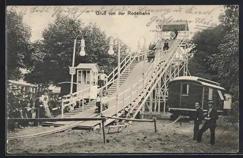 AK Rodelbahn auf einem Volksfest