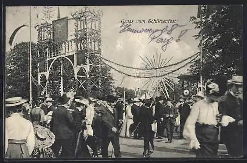 AK Hannover, Schützenfest, Buntes Treiben auf dem Festplatz