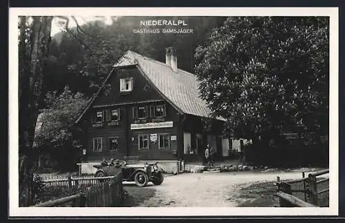 AK Niederalpl, Blick aufs Gasthaus Gamsjäger