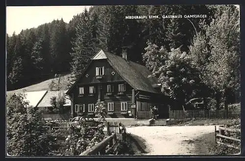 AK Niederalpl, Blick aufs Gasthaus Gamsjäger