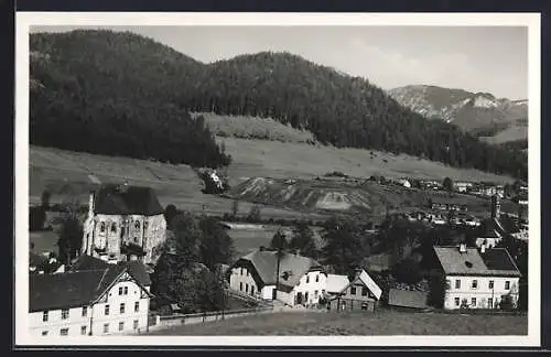 AK Neuberg a. d. Mürz, Teilansicht der Ortschaft