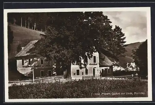 AK Mürzzuschlag, Gasthof zur Linde, Mürzsteg