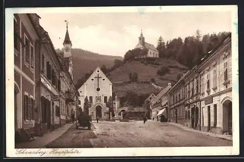 AK Schwanberg, Hauptplatz mit Kirche