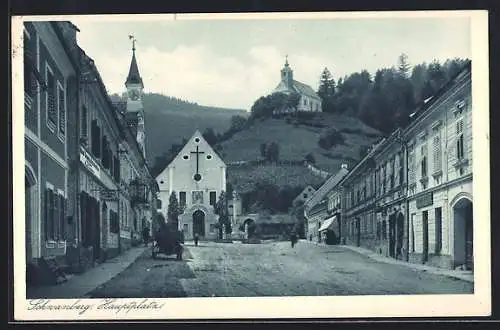 AK Schwanberg, Hauptplatz mit Kirche