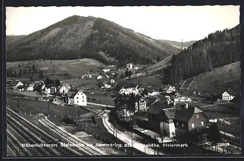 AK Steinhaus am Semmering, Teilansicht mit Bahngleis