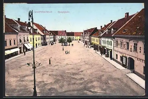 AK Knittelfeld, Hauptplatz mit Denkmal