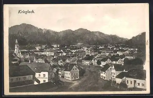 AK Krieglach, Blick über den Ort